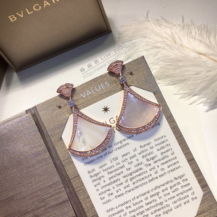 Bvlgari飾品 寶格麗精工高級白貝母耳環  zgbq3318